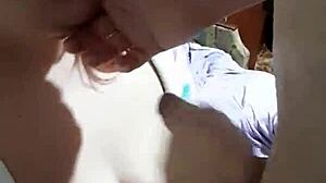 Blowjob Ends with Cum on Big Tits Scene  