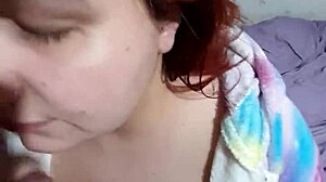 Blowjob Ends with Cum on Big Tits Scene  