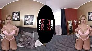 Virtual taboo scene where she pleases me with her shaved pussy.