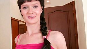 Adorable chick feels intense pleasure in gaping asshole