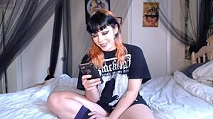 Amateur stud enjoys riding his girlfriend's big natural tits