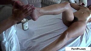 Perfect Charlie receives hardcore massage with blowjob and facial