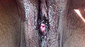 How Wet Can This Ebony Teen 18+ Make Her Pussy?