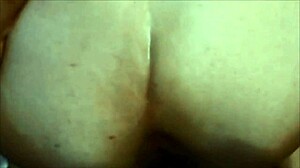 Mature amateur adele bent over in doggystyle creampie pov with shaved pussy