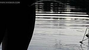 Pissing In A Lake Outdoors On June 30, 2018