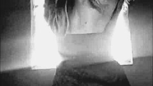 Naughty Latina Neighbor Dances In Window For Voyeur