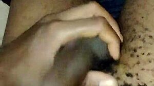 Hairy Gay Man Wanks Big Cock at Home