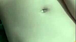 Teen girl shows her tits and pussy live on Facebook.