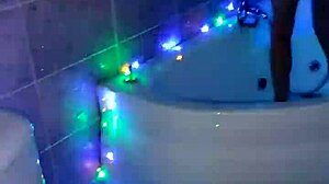 Hot sex in the bathroom with big tits blowjob