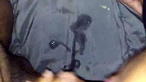 Hood thot receives sloppy facial with cum in mouth.