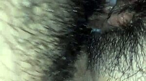 Monster Cock Cums on Big Ass Pussy Lips