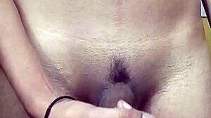 I masturbate my shaved cock in the shower