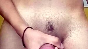 I masturbate my shaved cock in the shower