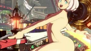 Elphelt Valentine Slideshow: Anime Hentai with Big Tits and Blonde Action.