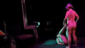 Acro-yoga performance featuring circus arts and matchpoint in the USA