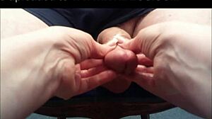 Milf With Big Tits Gets Double Cum On Chair