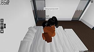 19-year-old black guy dominates hungry slut in sex game.