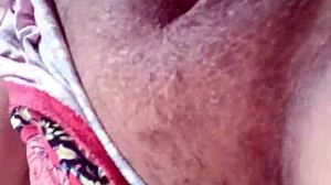 Tiny Tits Amateur Hits Multiple Orgasms in Solo Hairy Play