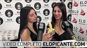 Mielcita And Almendra Suck Banana With Cream Suggestively
