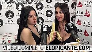 Mielcita And Almendra Suck Banana With Cream Suggestively