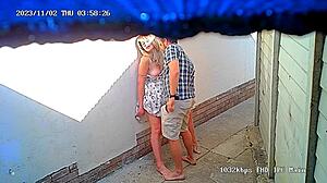 amateur blonde bent over in mcdonald's delivery area cctv footage