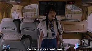 Секс тур автобус с азиатска кучка с големи цици!