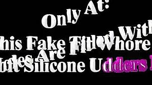 gigantische siliconen ballen botsen met Claudia Marie's hangers