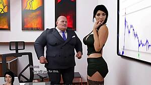 Анна в 3D хентае получает палец в жопу