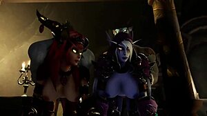 精灵与狼人冲突于狂野3D群交场景