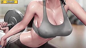 Animazione fumetto hentai 3D consegna azione intensa di cumshot doggystyle