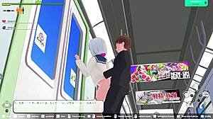 escena de creampie en ascensor de juego h de tren