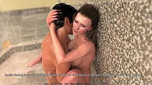 Паровой душ: измена с женой в 3D взрослой игре