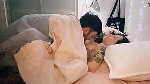 칠레 아마추어 커플이 강렬한 블로우잡과 자연 티츠 액션 즐겨