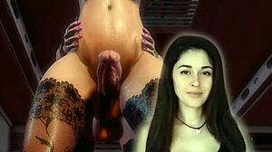 Я люблю смотреть на эту рыжую транс-девушку в 3D мультфильме анала