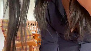 La nueva limpiadora ruega por tu leche en su culo grande