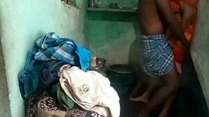 Desi aunty bangs in bathroom! First time thrill with small cock husband!