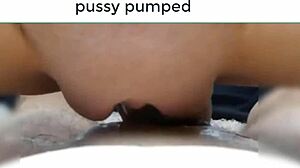 La grosse chatte gonflée pompe ma bite dure à sec