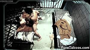 Красотка-подросток получает фейс в тюремной камере от отчима после дикой встречи