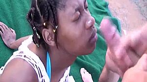 Дикая африканская сафари-секс оргия с любительским глубоким горлом и действием монстр-члена на улице