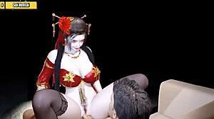 Хентай 3D эп101: Королева Медуза скачет на большом члене