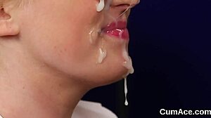 Capa única recebe gozada facial, engolindo cada gota de porra em estilo POV