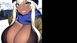 雪山スキー娘たちが脱ぎ散らかすAIアートおかず集