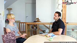 Német Diák Tinédzser 18+ 18+ Elcsábítja Tanárt Forró Szexre