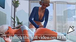 Похотливая футанари мачеха соблазняет прямую дочь в Sims 4 хентай