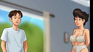 Summertime Saga - MILF din biserică prinsă futând cu baston de poliție, ce acum?