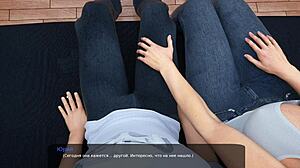 Blond kone håndterer monsterpik i milfy city gameplay del 2.