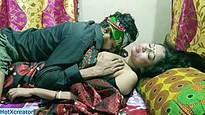 Indisk het bhabhi njuter av klassiskt sex med mannens bror i tydlig hindi-ljud