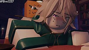 3D Cartoon pompino profondo con cazzo rude