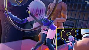 Fate Grand Order の Mash Kyrielight が Kaotaro12 のヌードセックスコンビネーションで蒸し暑い。大きなおっぱいがワイルドなヘンタイアクションで輝く。