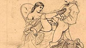 Milyen titkok rejtőznek ebben a vintage erotikus illusztrációban a múltból?